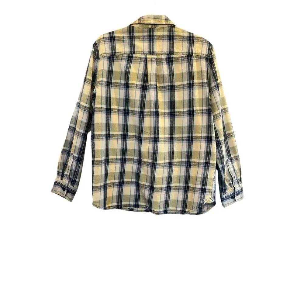 THE NORTH FACE MENS LONG SLEEVE BUTTON DOWN PLAID FLANNEL SIZE M